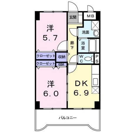 オレンジ・ヒルの物件間取画像